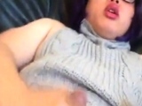 Asian Sissy Jerking off in VKS Sweater