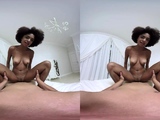 African hottie with small tits humping your dick