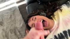 Hot brunette pov fuck and bj