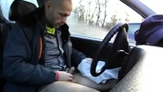 Wanking in the Car