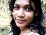 srilankan awanthi nangi undressing in a forest