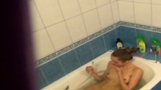 Shower Spying On Young Teen