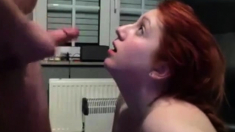 20yo redhead friend fucked fucked and get facial on webcam