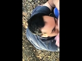 Young guy sucks daddy's hairy dick and swallow his cum