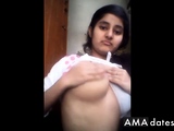 Young Indian shows her tits